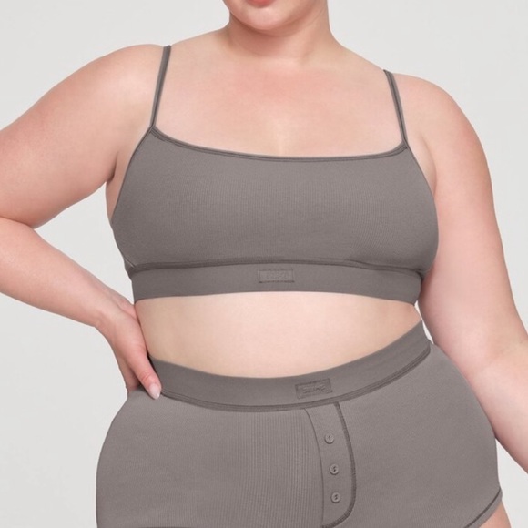 Skims cotton rib scoop bralette - Picture 2 of 4